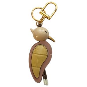 Gold and Tan Bird Keychain